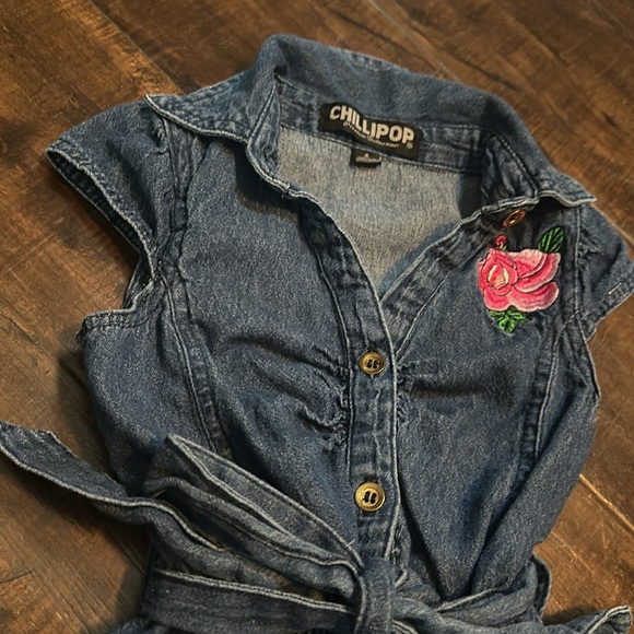 kids Size 4 Chillipop Jean Dress - Picture 3 of 4